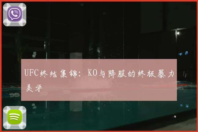 UFC终结集锦:KO与降服的终极暴力美学